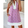 image:imageCicy Bell Womens Summer Floral Print Beach Casual V Neck Boho Mini DressesDark Purple