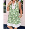 image:imageCicy Bell Womens Summer Floral Print Beach Casual V Neck Boho Mini DressesGreen