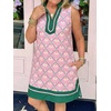 image:imageCicy Bell Womens Summer Floral Print Beach Casual V Neck Boho Mini DressesLight Pink