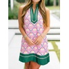 image:imageCicy Bell Womens Summer Floral Print Beach Casual V Neck Boho Mini DressesLight Pink