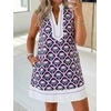 image:imageCicy Bell Womens Summer Floral Print Beach Casual V Neck Boho Mini DressesLight Purple