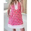 image:imageCicy Bell Womens Summer Floral Print Beach Casual V Neck Boho Mini DressesRose Red