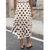 image:imageCicy Bell Womens Summer Polka Dots Midi Skirt High Waisted Asymmetrical Hem Semi Sheer Flowy Beach Boho SkirtsBeige