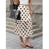 image:imageCicy Bell Womens Summer Polka Dots Midi Skirt High Waisted Asymmetrical Hem Semi Sheer Flowy Beach Boho SkirtsBeige
