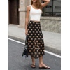 image:imageCicy Bell Womens Summer Polka Dots Midi Skirt High Waisted Asymmetrical Hem Semi Sheer Flowy Beach Boho SkirtsBlack