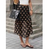 image:imageCicy Bell Womens Summer Polka Dots Midi Skirt High Waisted Asymmetrical Hem Semi Sheer Flowy Beach Boho SkirtsBlack