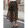 image:imageCicy Bell Womens Summer Polka Dots Midi Skirt High Waisted Asymmetrical Hem Semi Sheer Flowy Beach Boho SkirtsBlack