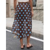 image:imageCicy Bell Womens Summer Polka Dots Midi Skirt High Waisted Asymmetrical Hem Semi Sheer Flowy Beach Boho SkirtsCoffee