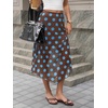 image:imageCicy Bell Womens Summer Polka Dots Midi Skirt High Waisted Asymmetrical Hem Semi Sheer Flowy Beach Boho SkirtsCoffee