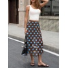 image:imageCicy Bell Womens Summer Polka Dots Midi Skirt High Waisted Asymmetrical Hem Semi Sheer Flowy Beach Boho SkirtsCoffee
