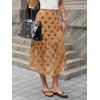 image:imageCicy Bell Womens Summer Polka Dots Midi Skirt High Waisted Asymmetrical Hem Semi Sheer Flowy Beach Boho SkirtsKhaki