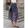 image:imageCicy Bell Womens Summer Polka Dots Midi Skirt High Waisted Asymmetrical Hem Semi Sheer Flowy Beach Boho SkirtsNavy