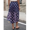 image:imageCicy Bell Womens Summer Polka Dots Midi Skirt High Waisted Asymmetrical Hem Semi Sheer Flowy Beach Boho SkirtsNavy