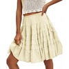 image:imageCicy Bell Women Summer Pleated Skirts Boho Layered Tiered Knee Length SkirtApricot