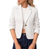 image:imageCicy Bell Womens Cropped Tweed Blazers Business Casual Suit Jackets BlazerWhite