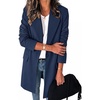 image:imageCicy Bell Womens Long Blazers Business Casual Open Front Lapel Suit JacketNavy