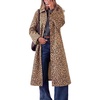 image:imageCicy Bell Womens Plaid Trench Coat Fall Lapel Single Breasted Long JacketLeopard