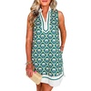 image:imageCicy Bell Womens Summer Floral Print Beach Casual V Neck Boho Mini DressesDark Green