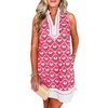 image:imageCicy Bell Womens Summer Floral Print Beach Casual V Neck Boho Mini DressesRose Red