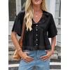 image:imageCicy Bell Womens Cropped Babydoll Tops Summer Cute Flowy Eyelet BlousesBlack