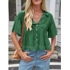 image:imageCicy Bell Womens Cropped Babydoll Tops Summer Cute Flowy Eyelet BlousesDark Green
