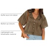 image:imageCicy Bell Womens Cropped Babydoll Tops Summer Cute Flowy Eyelet BlousesDark Khaki
