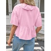 image:imageCicy Bell Womens Cropped Babydoll Tops Summer Cute Flowy Eyelet BlousesPink