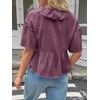 image:imageCicy Bell Womens Cropped Babydoll Tops Summer Cute Flowy Eyelet BlousesPurple