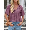 image:imageCicy Bell Womens Cropped Babydoll Tops Summer Cute Flowy Eyelet BlousesPurple