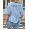 image:imageCicy Bell Womens Cropped Babydoll Tops Summer Cute Flowy Eyelet BlousesSky Blue