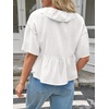 image:imageCicy Bell Womens Cropped Babydoll Tops Summer Cute Flowy Eyelet BlousesWhite
