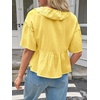 image:imageCicy Bell Womens Cropped Babydoll Tops Summer Cute Flowy Eyelet BlousesYellow