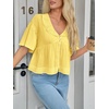 image:imageCicy Bell Womens Cropped Babydoll Tops Summer Cute Flowy Eyelet BlousesYellow