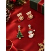 image:imageCicy Bell 2 Pairs Christmas Earrings for Women 14K Gold Plated Earring SetsGoldA