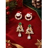 image:imageCicy Bell 2 Pairs Christmas Earrings for Women 14K Gold Plated Earring SetsGoldB