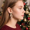 image:imageCicy Bell 2 Pairs Christmas Earrings for Women 14K Gold Plated Earring SetsGoldB