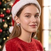 image:imageCicy Bell 2 Pairs Christmas Earrings for Women 14K Gold Plated Earring SetsGoldB