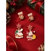 image:imageCicy Bell 2 Pairs Christmas Earrings for Women 14K Gold Plated Earring SetsGoldC