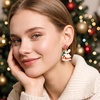 image:imageCicy Bell 2 Pairs Christmas Earrings for Women 14K Gold Plated Earring SetsGoldC