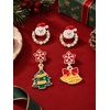 image:imageCicy Bell 2 Pairs Christmas Earrings for Women 14K Gold Plated Earring SetsGoldD