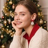 image:imageCicy Bell 2 Pairs Christmas Earrings for Women 14K Gold Plated Earring SetsGoldE