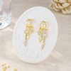 image:imageCicy Bell Gold Earrings For Women 18k Gold Plated Triple Dangle EarringsStyle AGold