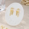 image:imageCicy Bell Gold Earrings For Women 18k Gold Plated Triple Dangle EarringsStyle CGold