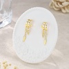 image:imageCicy Bell Gold Earrings For Women 18k Gold Plated Triple Dangle EarringsStyle DGold