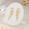 image:imageCicy Bell Gold Earrings For Women 18k Gold Plated Triple Dangle EarringsStyle EGold