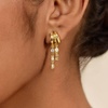 image:imageCicy Bell Gold Earrings For Women 18k Gold Plated Triple Dangle EarringsStyle FGold