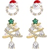 image:imageCicy Bell 2 Pairs Christmas Earrings for Women 14K Gold Plated Earring SetsGoldB