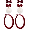 image:imageCicy Bell 3 Pairs Christmas Earrings Sets For Women Bow Party Drop EarringsGold A