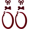 image:imageCicy Bell 3 Pairs Christmas Earrings Sets For Women Bow Party Drop EarringsGold B