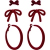 image:imageCicy Bell 3 Pairs Christmas Earrings Sets For Women Bow Party Drop EarringsGold C